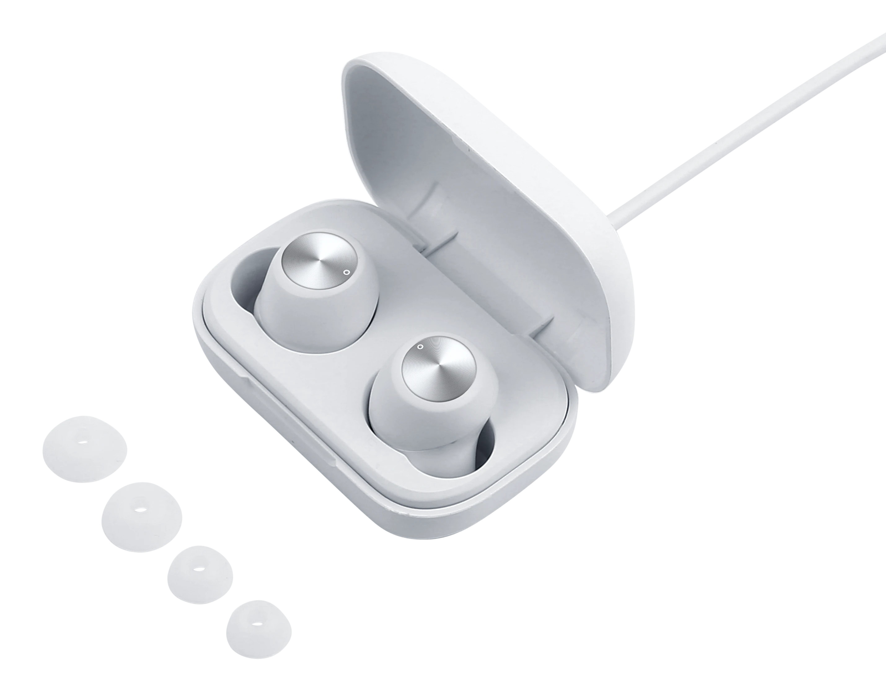 TWS hodetelefoner in-ear trådløse, Hvit