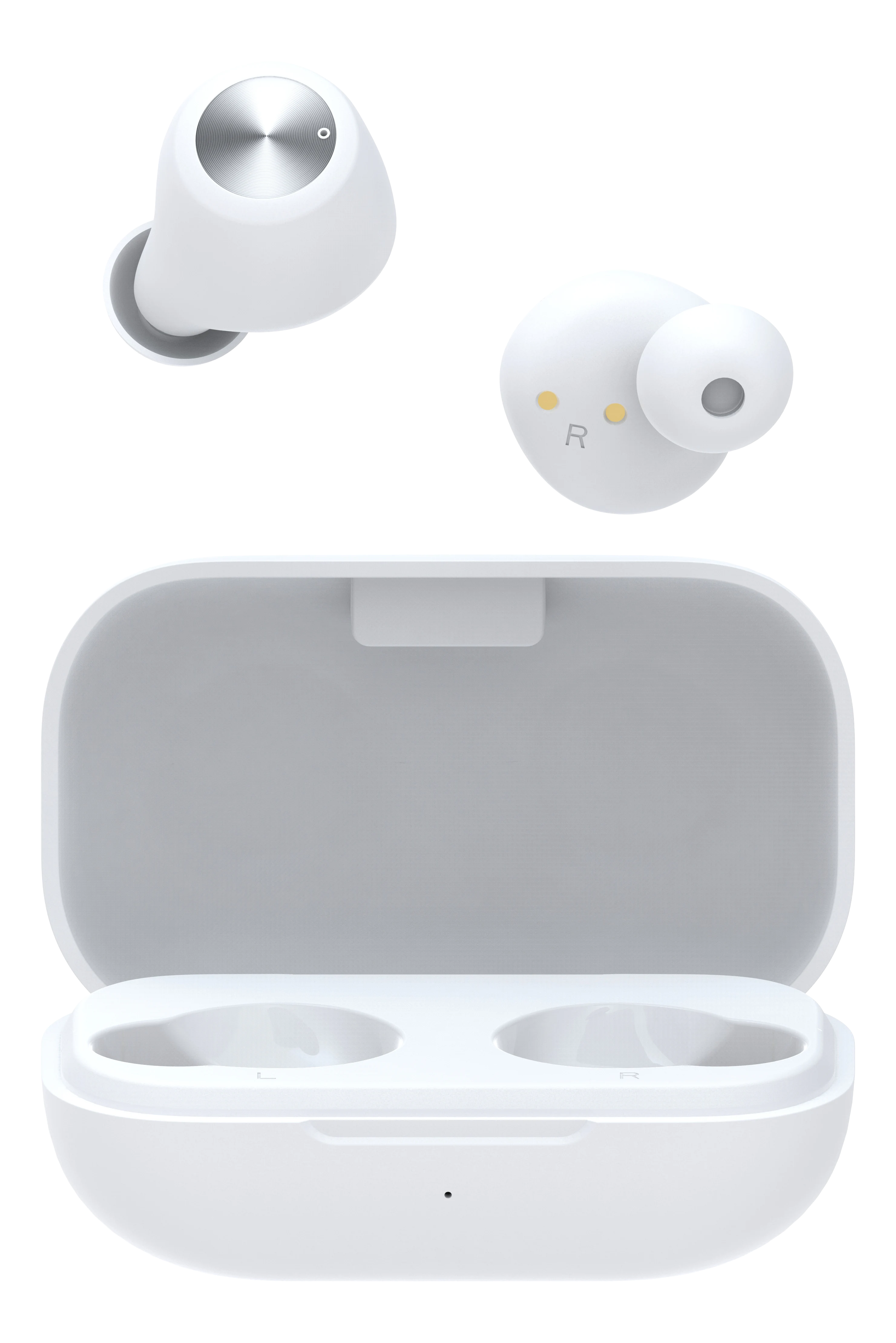 TWS hodetelefoner in-ear trådløse, Hvit