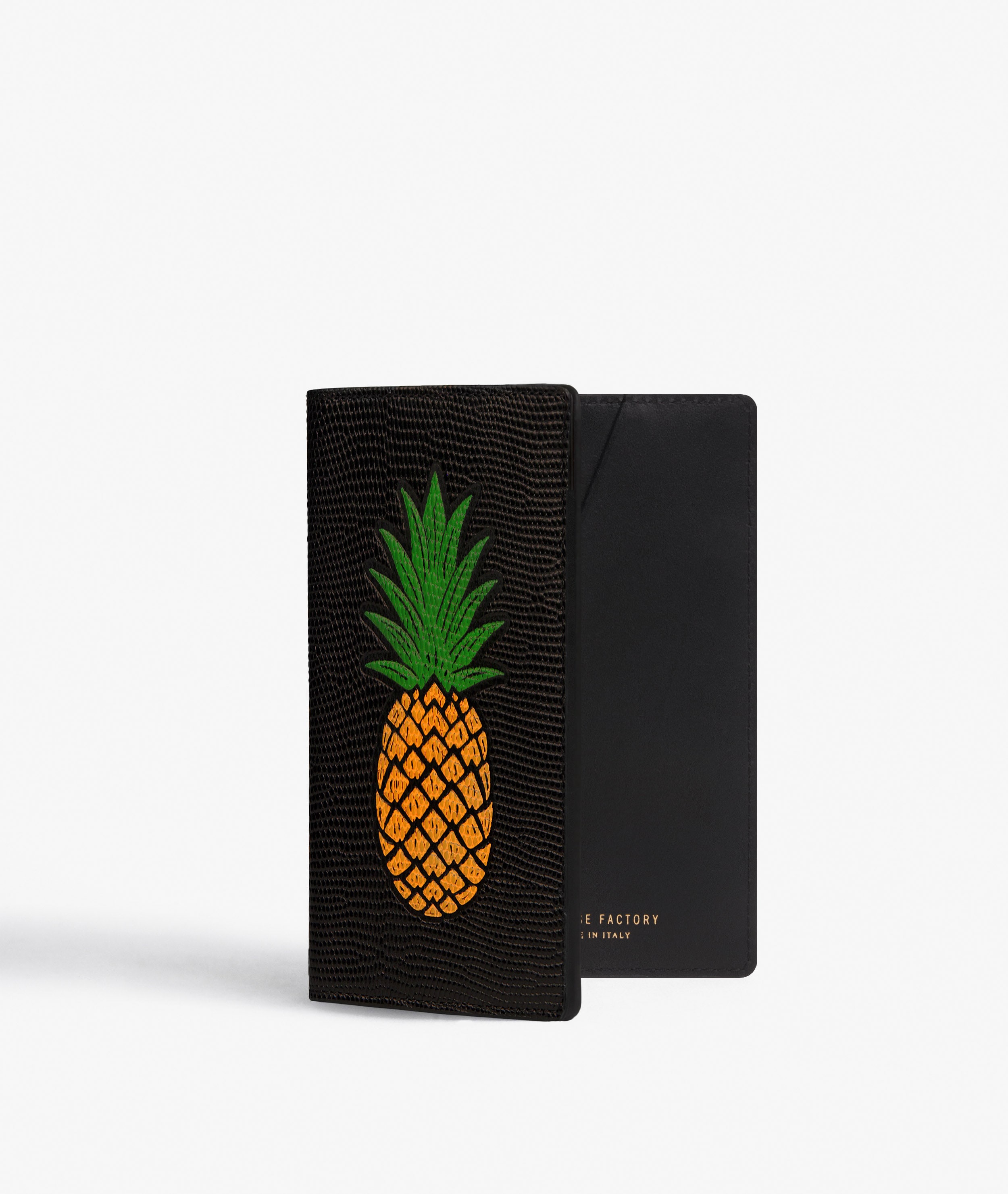 Passetui, Pineapple Orange Lizard Black