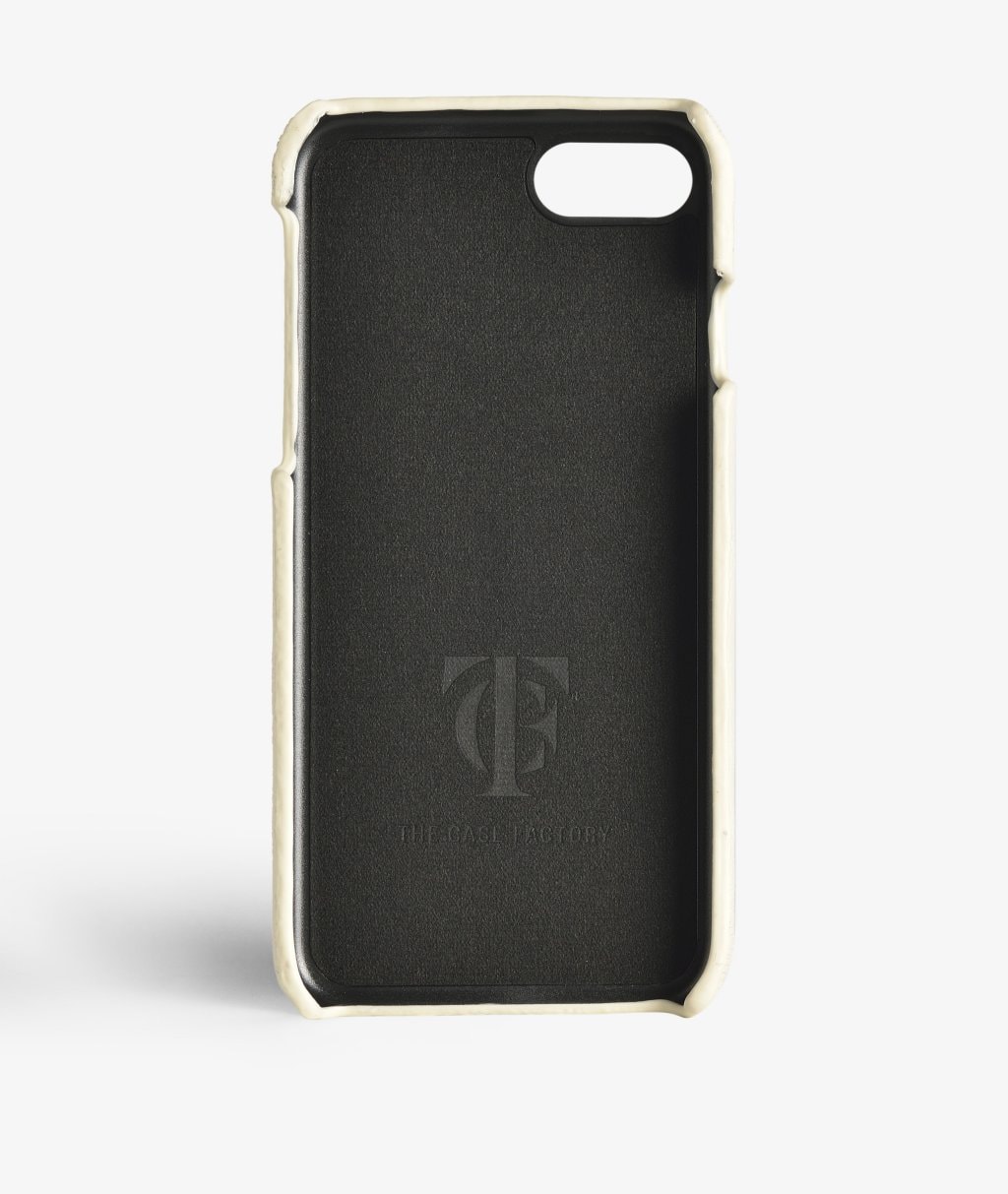 iPhone 7 Deksel Borchie Nappa Ivory Silver Studs