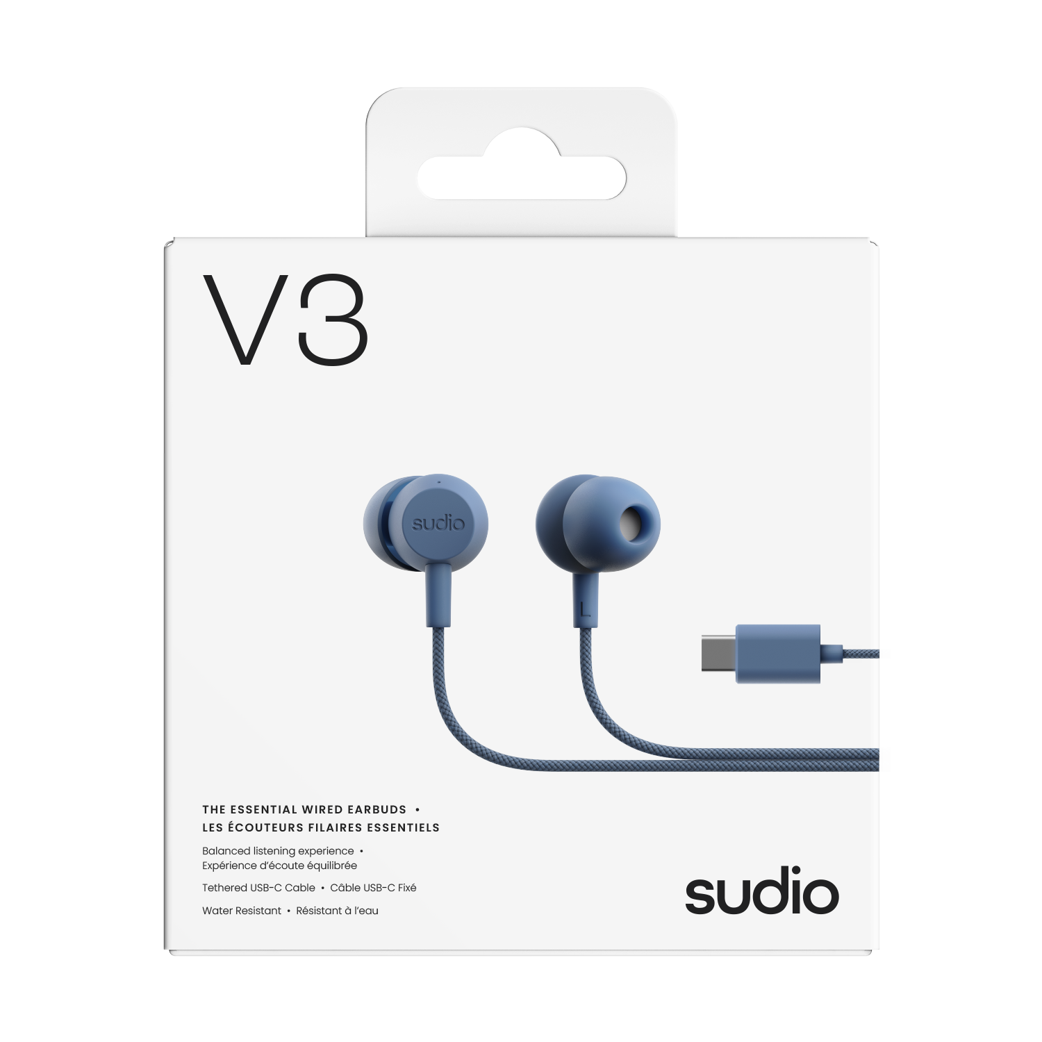 V3 Kablede In-ear hodetelefoner med USB-C, Blå