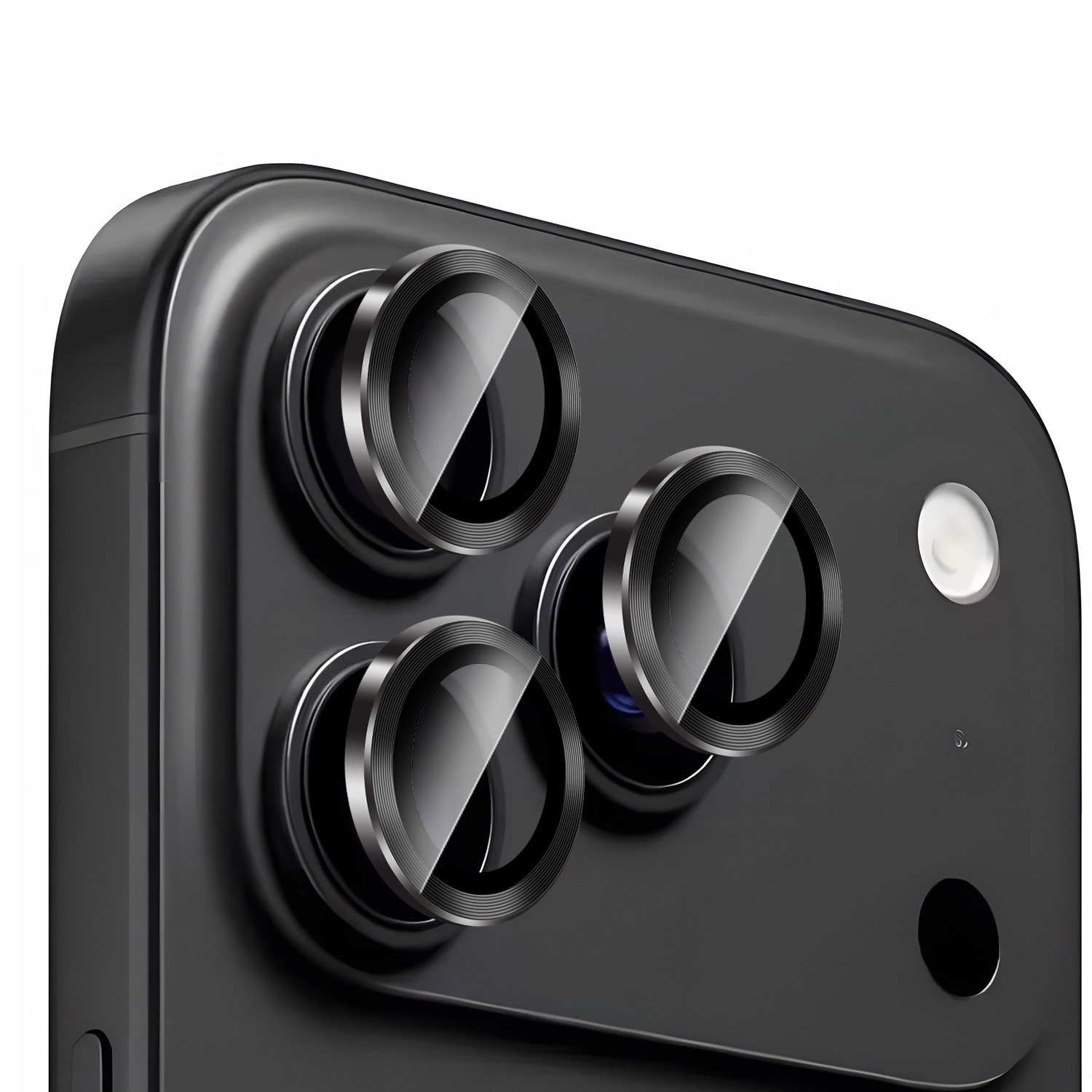 Linsebeskytter Metall iPhone 17 Pro Max, Svart