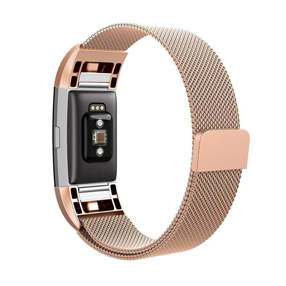 Fitbit Charge 2 Reim Milanese Loop, Rosegull