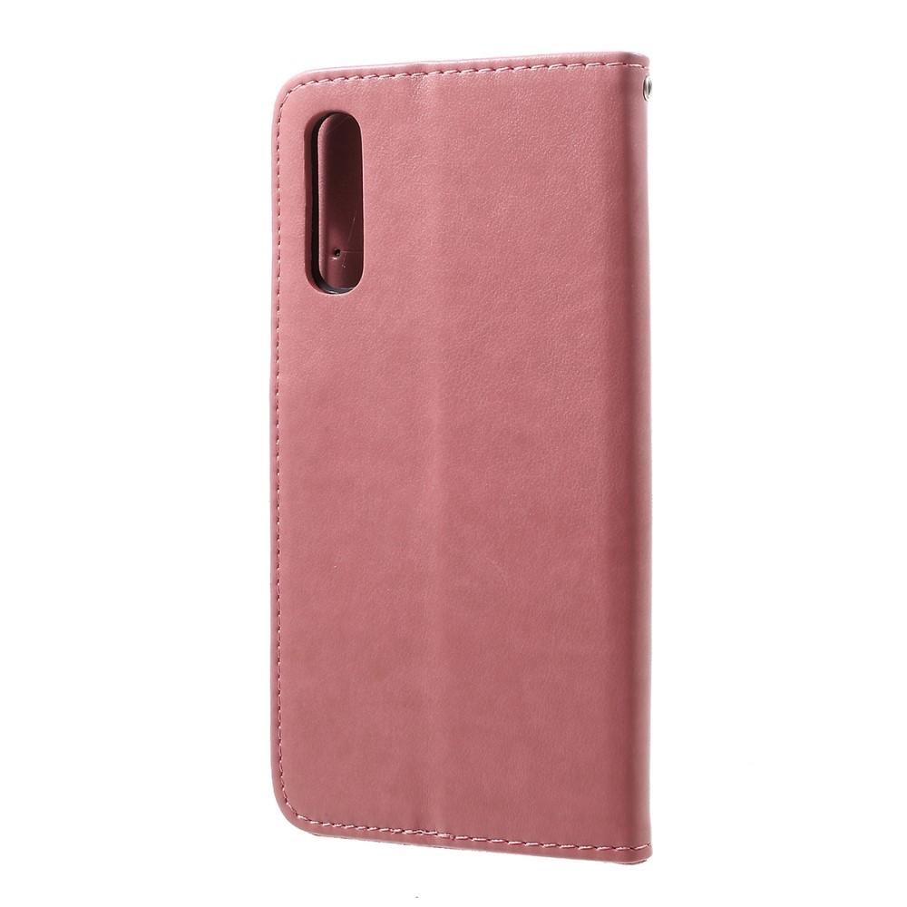 Samsung Galaxy A50 Mobiletui med sommerfugler, Rosa