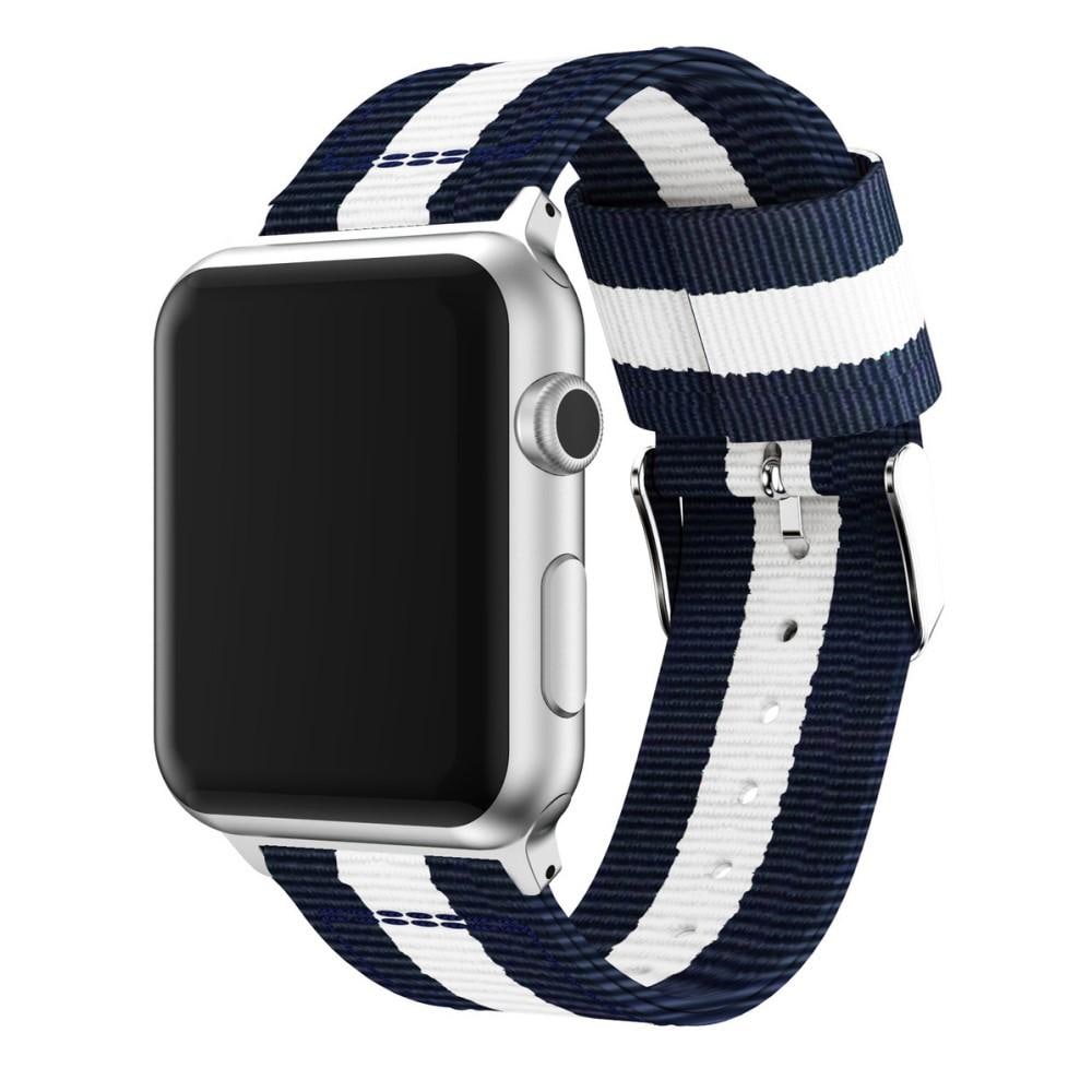 Apple Watch SE 40mm Reim i nylon, blå/hvit