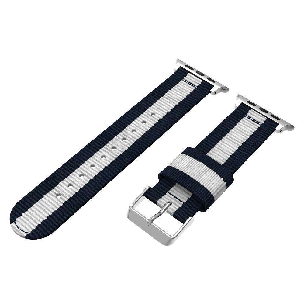 Apple Watch SE 40mm Reim i nylon, blå/hvit