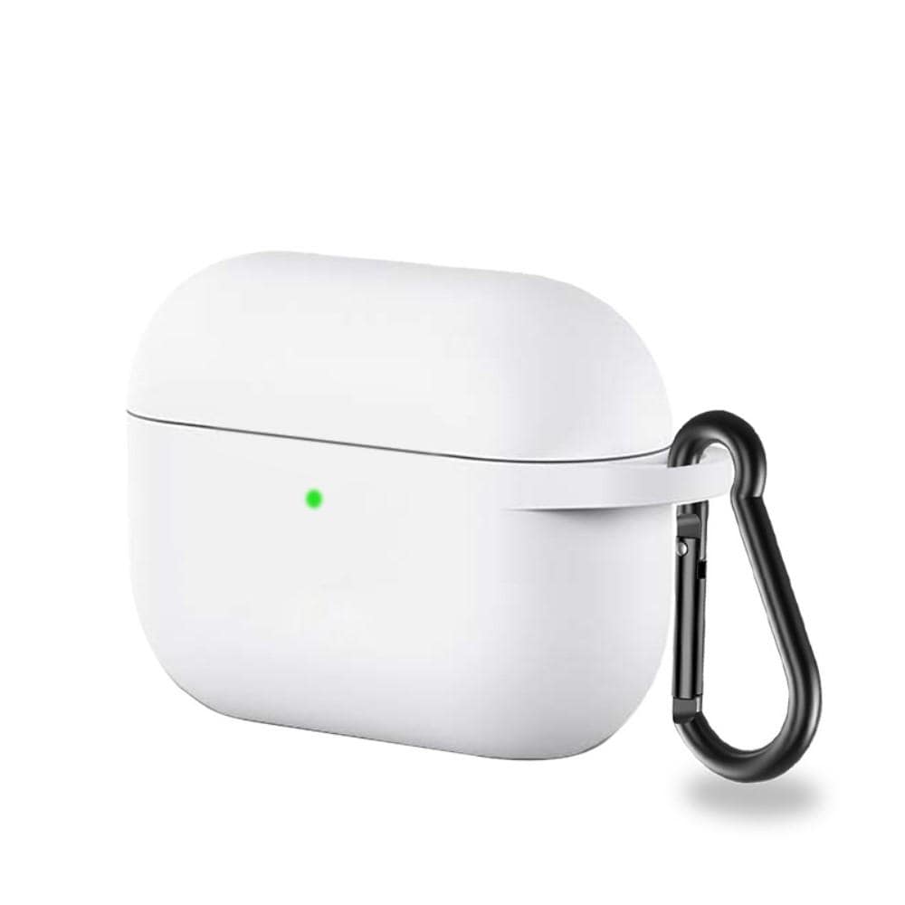 Apple AirPods Pro Silikondeksel med karabinkrok, Hvit