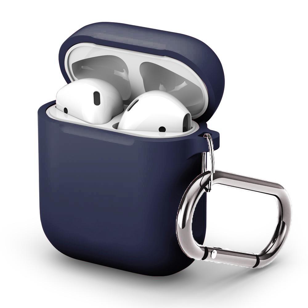 Apple AirPods Silikondeksel med karabinkrok, Blå