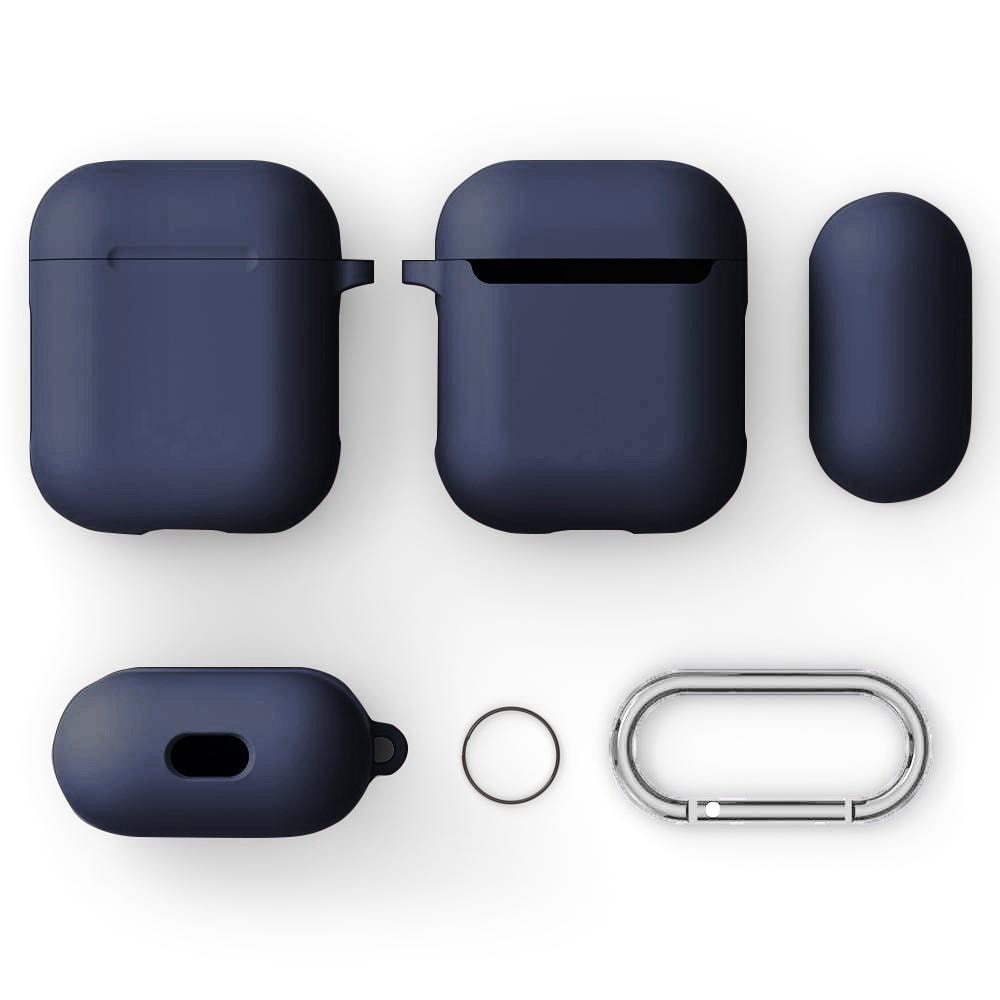 Apple AirPods Silikondeksel med karabinkrok, Blå