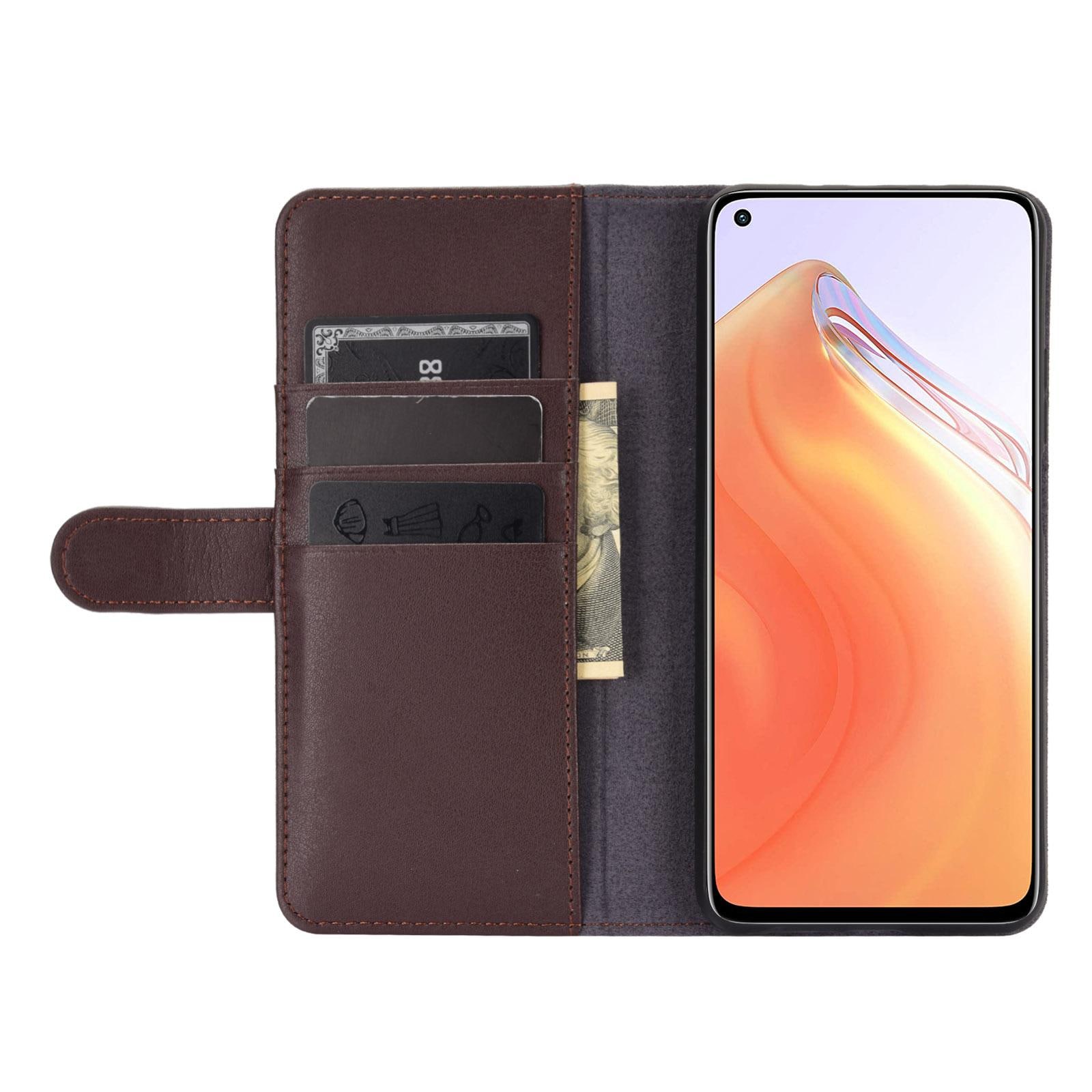 Xiaomi Mi 10T/10T Pro Lommeboketui i ekte skinn, Brun
