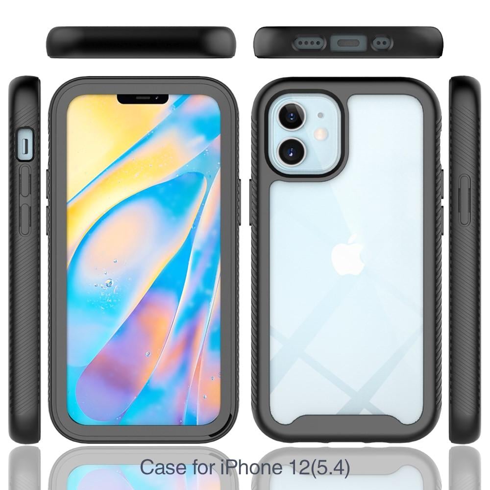 iPhone 12 Mini Mobildeksel med beskyttelsesramme, Svart