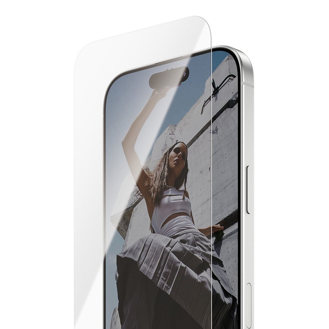 iPhone 17 Skjermbeskytter i glass med installasjonsramme - Ultra Wide Fit