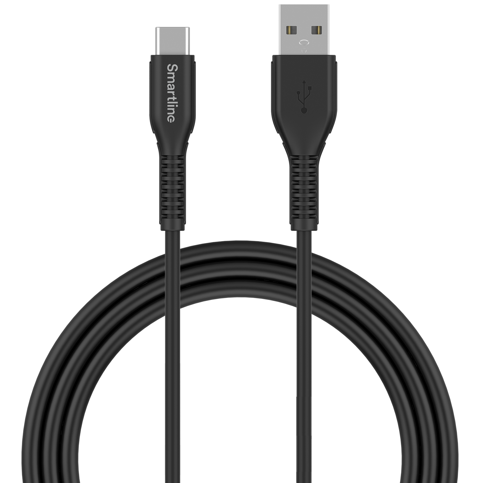 Slitesterk ladekabel 2m USB-A til USB-C, Svart